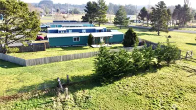 The property is next to beautiful fields