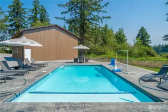 Beautiful pool with a Casita/party house adjacent.