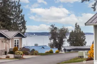 Views of south Port Ludlow Bay are in the distance. Nearby Port Hadlock Marina is only two blocks away.