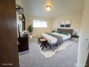 Virtually Staged photo of second bedroom