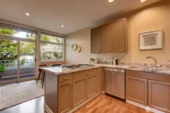Expansive windows offer so much natural light.