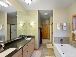 Primary full ensuite with walk-in closet