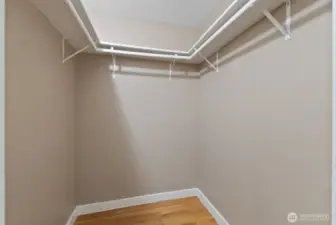 READY FOR YOU TO DESIGN - PRIMARY SUITE CLOSET FRESHLY PAINTED WITH NEW LIGHT INSTALLED