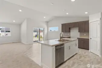 Kitchen and Living Room