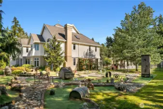 Professionally installed putt putt course in your own backyard for year-round enjoyment.