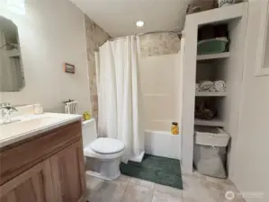 Heated floors in bathroom and closet area