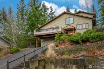 2 car garage with extra parking below