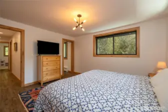 Main Floor Primary Bedroom with ensuite bathroom