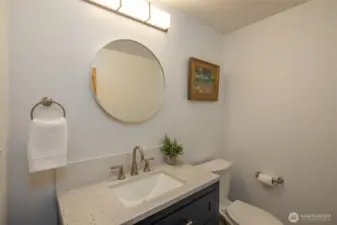 Half bathroom on lower level