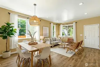 virtually staged living room