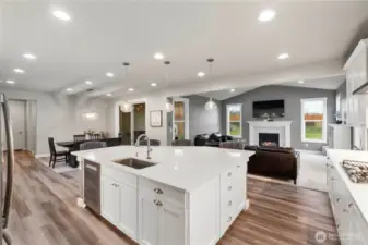 Huge open concept living area.