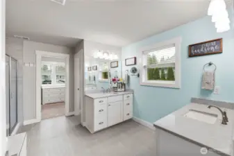 Two separate vanities