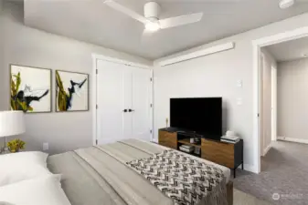 Virtually Staged Main Bedroom