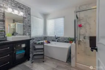 Primary Bath with Soaking Tub and Shower