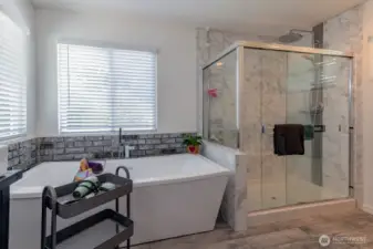 Primary Bath with Soaking Tub and Shower