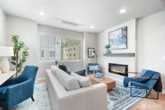 Photos are of community model home in a similar plan.