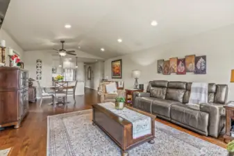 Family Room View Into Kitchen