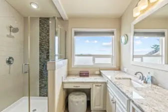 Updated Primary Bath with Walk-In Shower