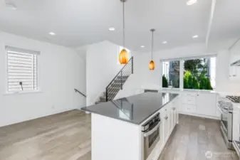 Looking back into the kitchen.