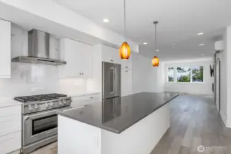 The chef is part of the action with this open plan.
