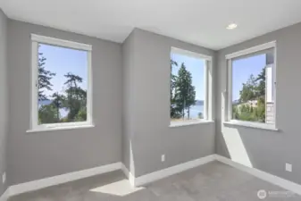 Views of the water from the primary bedroom.