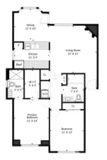 Floorplan for unit.