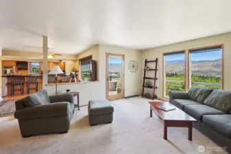 living room on main level- sit and soak in the views