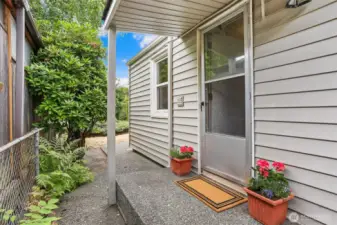 Door from kitchen to backyard.