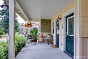 Covered patio.