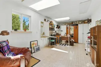 Studio or workroom off garage