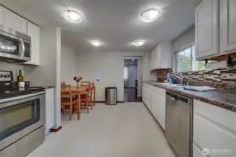 All stainless steel appliances.
