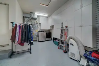 Plenty of cabinet storage space.