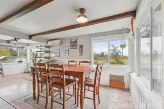 Dining room attached to kitchen