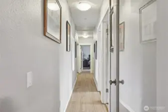 Hallway with bedrooms