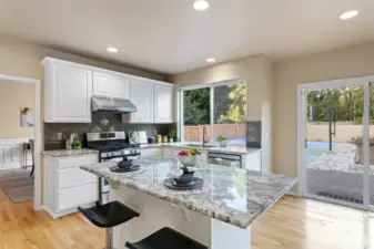 Kitchen with island