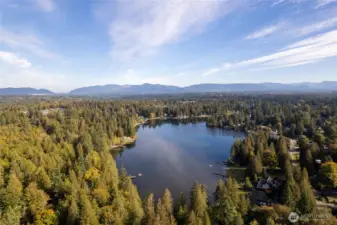 Pipe lake ariel view