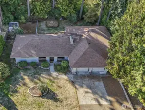 lots of driveway parking space in addition to the 2-car garage