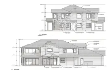 West-South Elevations for proposed home.