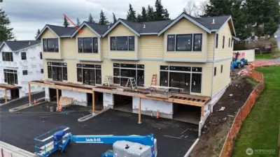 Constructed at a high level, these townhomes include a single car garage, high end windows and finishes throughout.