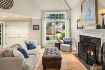 Another view of the living room. Note all the windows have been replaced with triple pane windows with the exception of the kitchen windows which were replaced earlier with double pane.