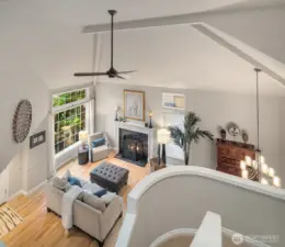 View from the top of stairs