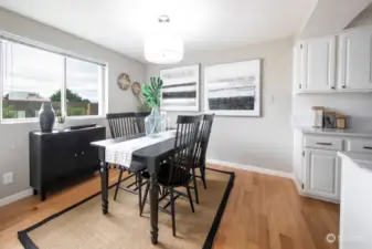 Generous sized dining space