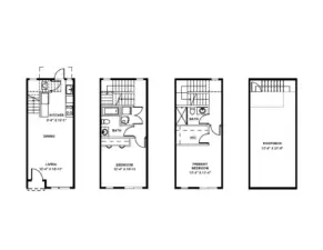 Explore the spacious floor plans at Lotus II. Each home is designed with functionality and comfort in mind, featuring open living areas, well-appointed bedrooms, and a stunning rooftop deck perfect for entertaining. Find your ideal fit in Whittier Heights.