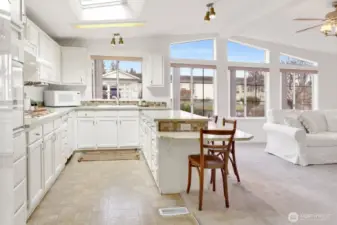 Large kitchen open to 2nd living room.