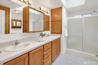 Primary bath with walk-in shower