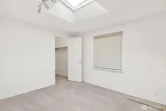 2nd bedroom with skylight.