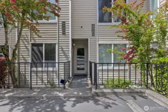 Ground floor unit entry.