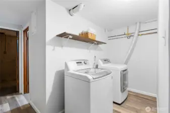 Downstairs laundry area