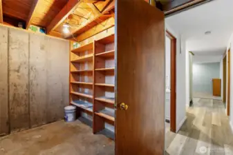 Downstairs storage room