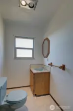 half bath next to the family room